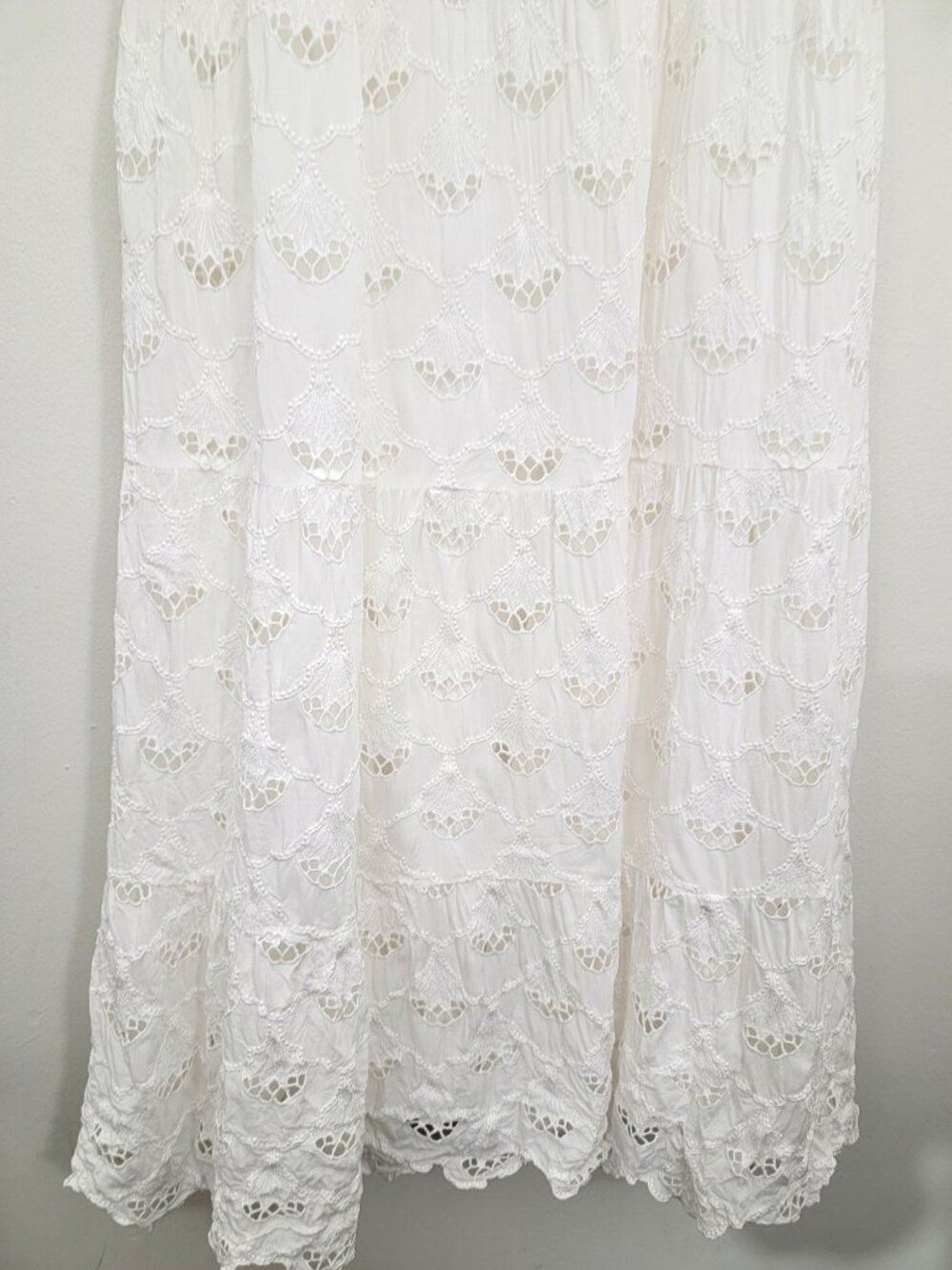 Sezane Elia Lace Maxi Dress in Ecru 38 6 - Picture 11 of 12